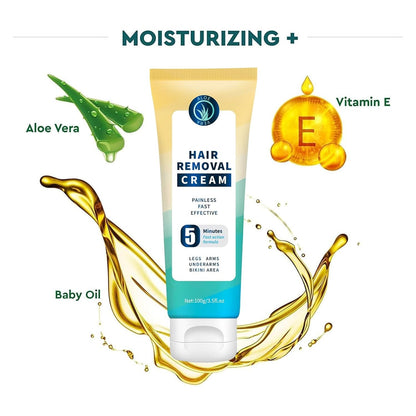 Painless Hair Removal Cream—Specially Designed for Removing Body Hair and Coarse, Stubborn Hair