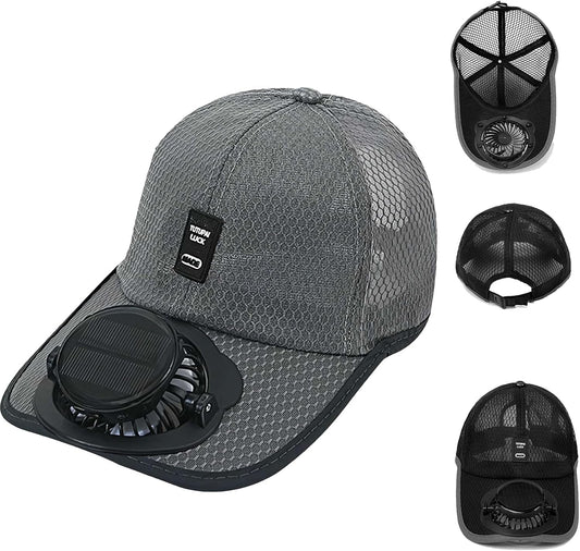 Solar Fan Hat for Women Men,USB Rechargeable Cooling Baseball Cap,Lightweight Balanced Sun Hat