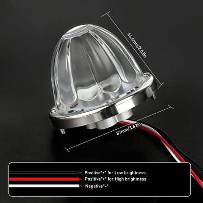 1 Pair Led Watermelon Lights Amber Side Marker Turn Signal Light | High Power Dual Function Two Brightness Mode