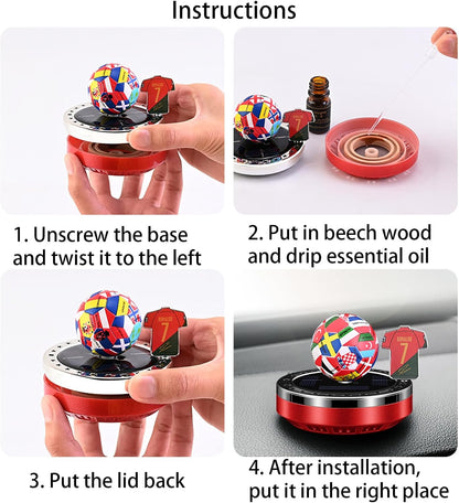 Universal Football jersey Solar Perfume dashboard Scent Air Aroma Essential Oil Diffuser