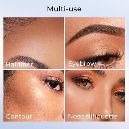 Eyebrow Stamp Kit, Brow Stencil Easy to Use & Natural Looking, Pigmented Long Lasting Eye Brow Cream