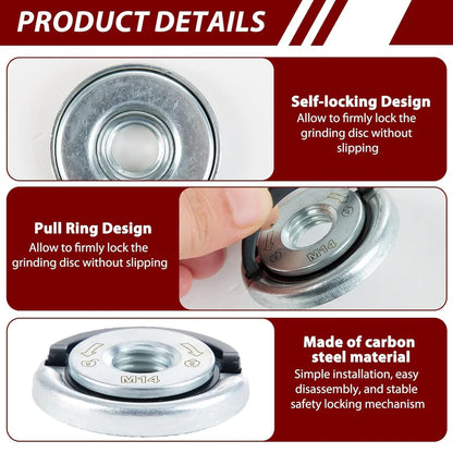2PCS Quick Installation M10/M14 Thread Self-locking Pressure Plate for Angle Grinder