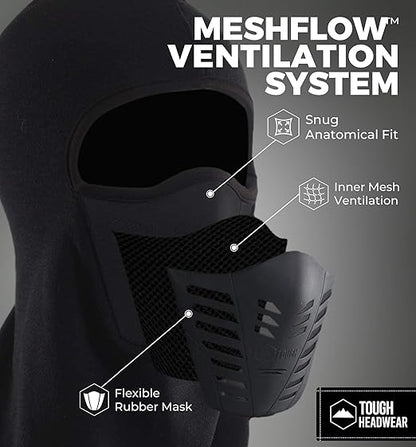 Balaclava Cycling Mask, Fleece Thermal Face Mask — Helmet-Compatible Ski Accessory