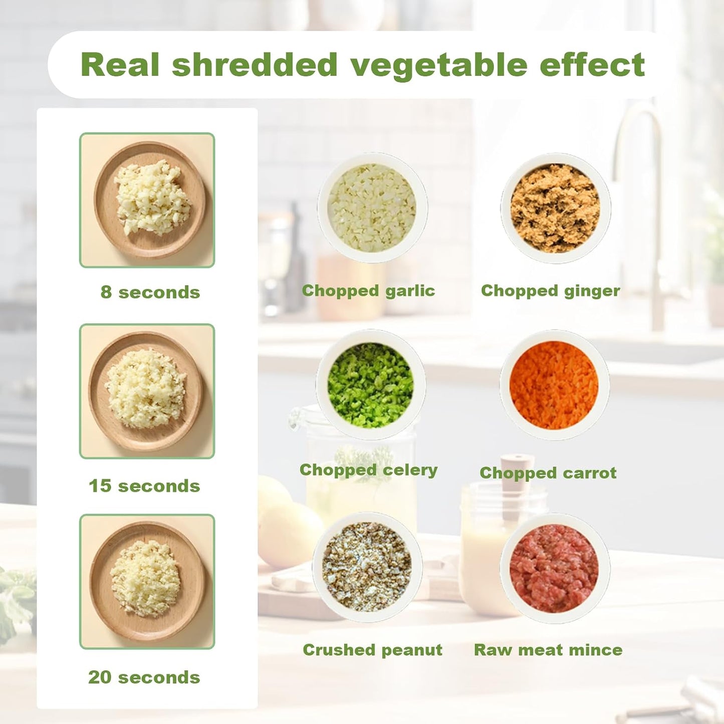 4 in 1 Multi-Functional Portable Electric Vegetable Cutter Set, Wireless Vegetable Processor