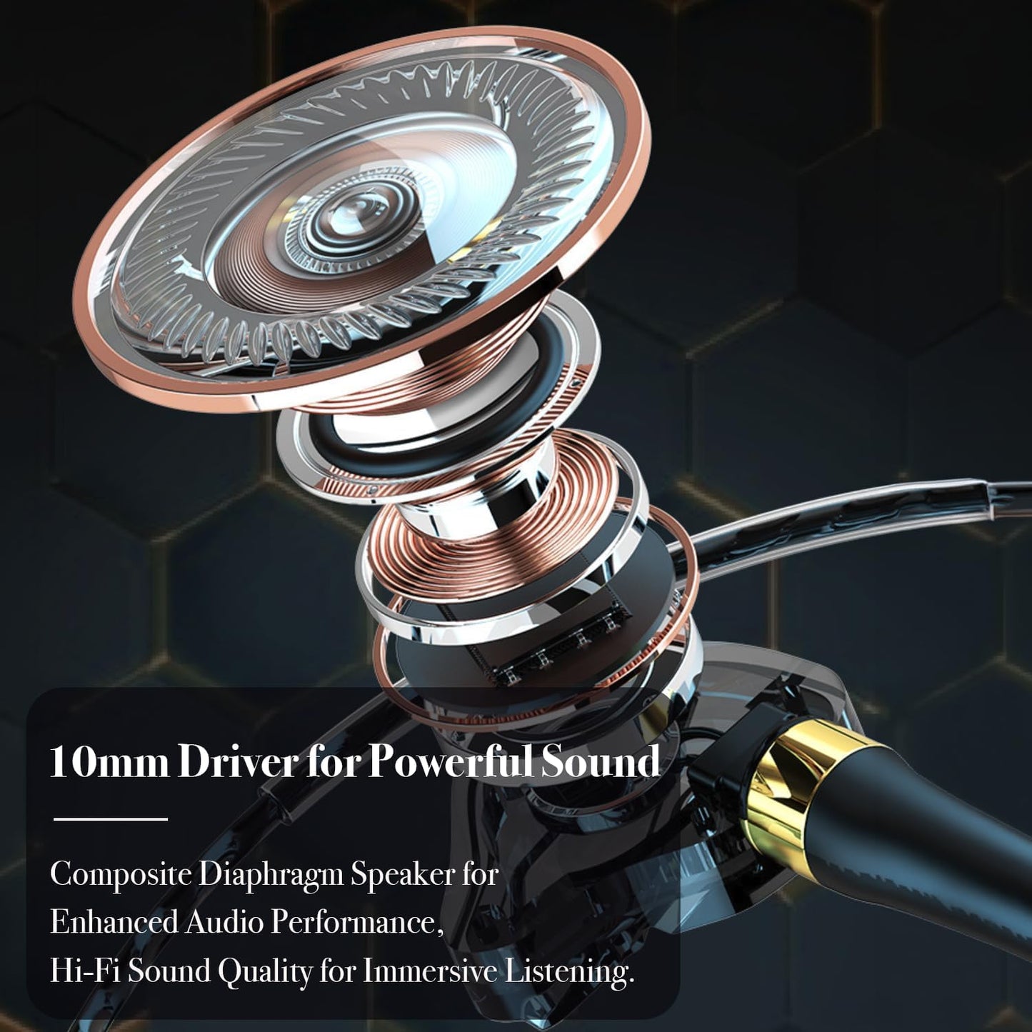 Professional Pro Gaming Earbuds, HiFi Earbuds with External Lavalier Mic