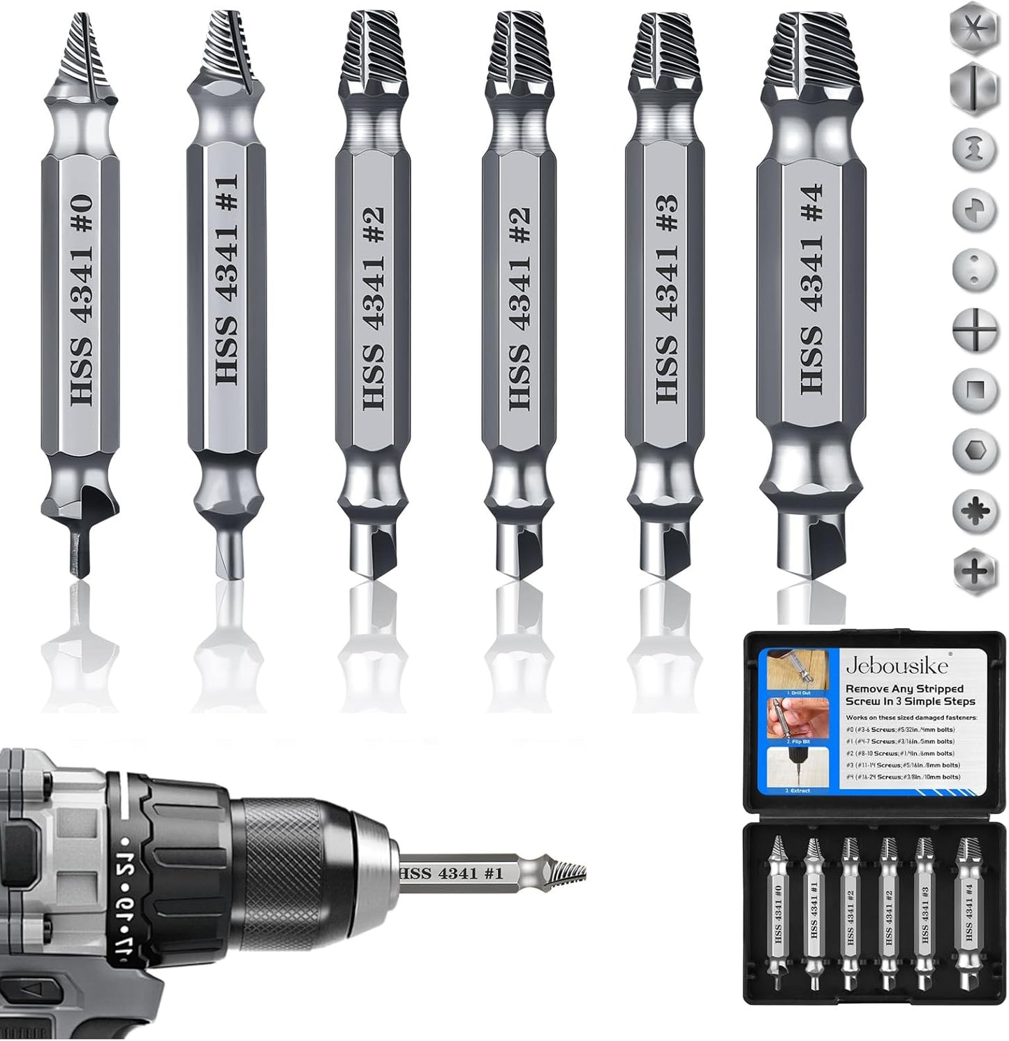 Damaged Screw Extractor Kit