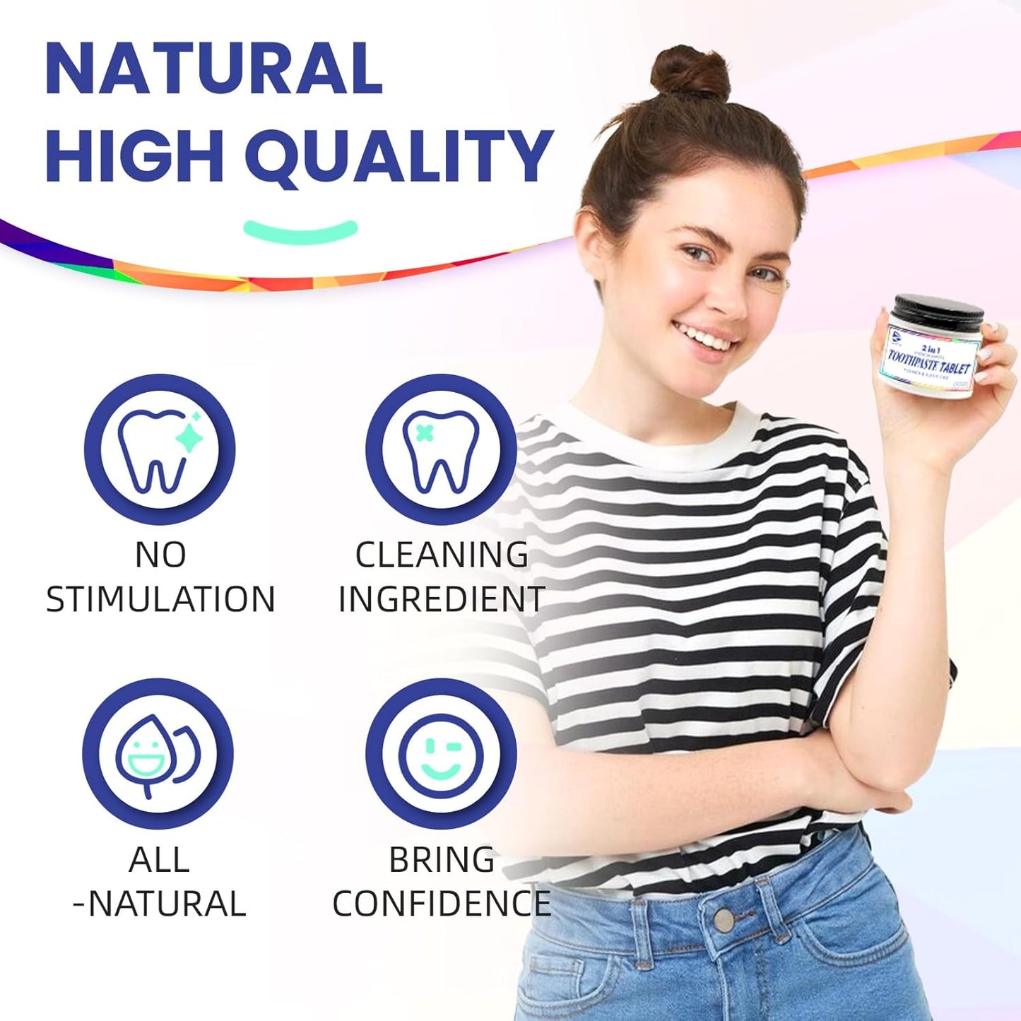 62PCS Hydroxyapatite Chewable Toothpaste Tablets