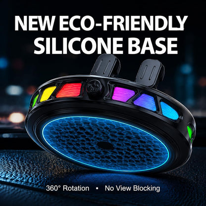 15W MagSafe Car Mount Charger with 7-Color RGB Light, Car Phone Holder for Your Car