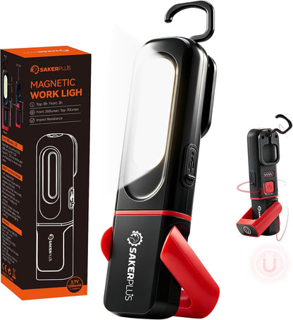 Rechargeable Work Light, 1500LM COB LED Magnetic Mechanic Light