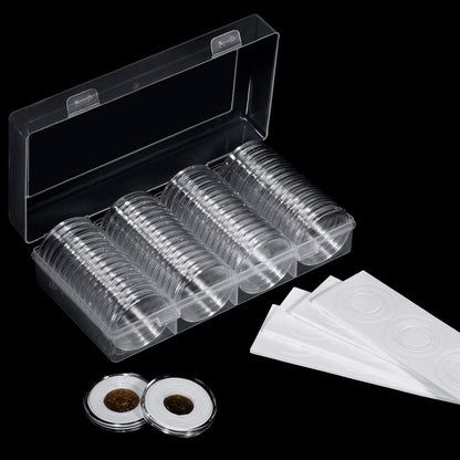 100 Pieces 30mm Coin Capsules Coin Holders for Collectors