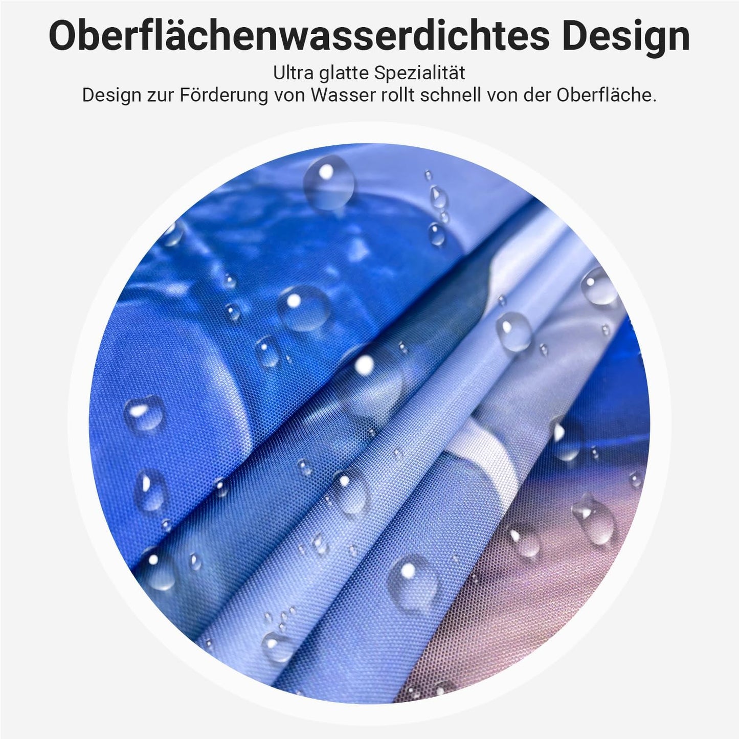 Blue Bird Shower Curtain, Weighted Hem, Anti-Mould, Water-Repellent, Washable with 12 Eyelets & Curtain Rings