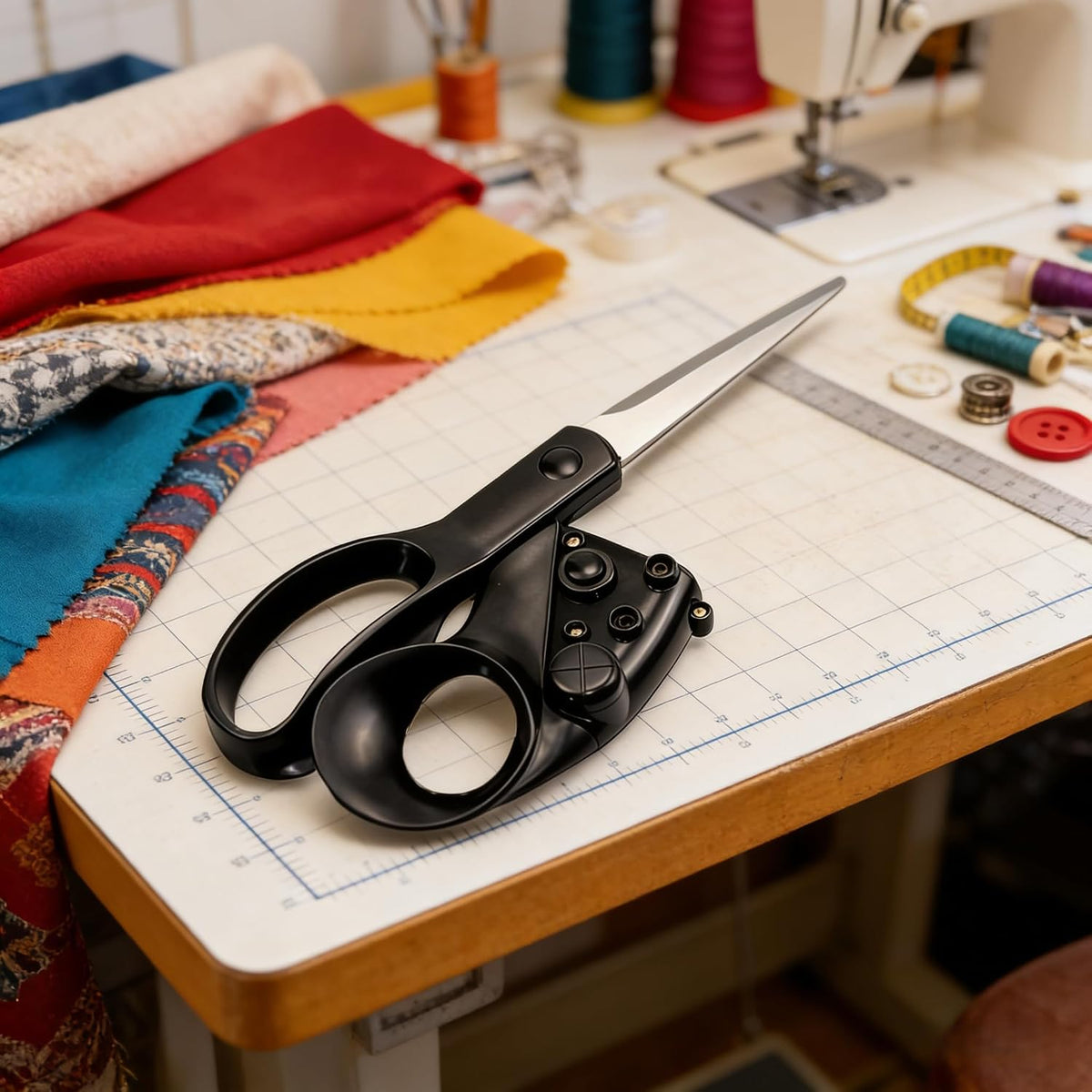 Professional Laser Guided Scissors for Fabric & Paper – Heavy Duty Laser Guide Cutting Tool