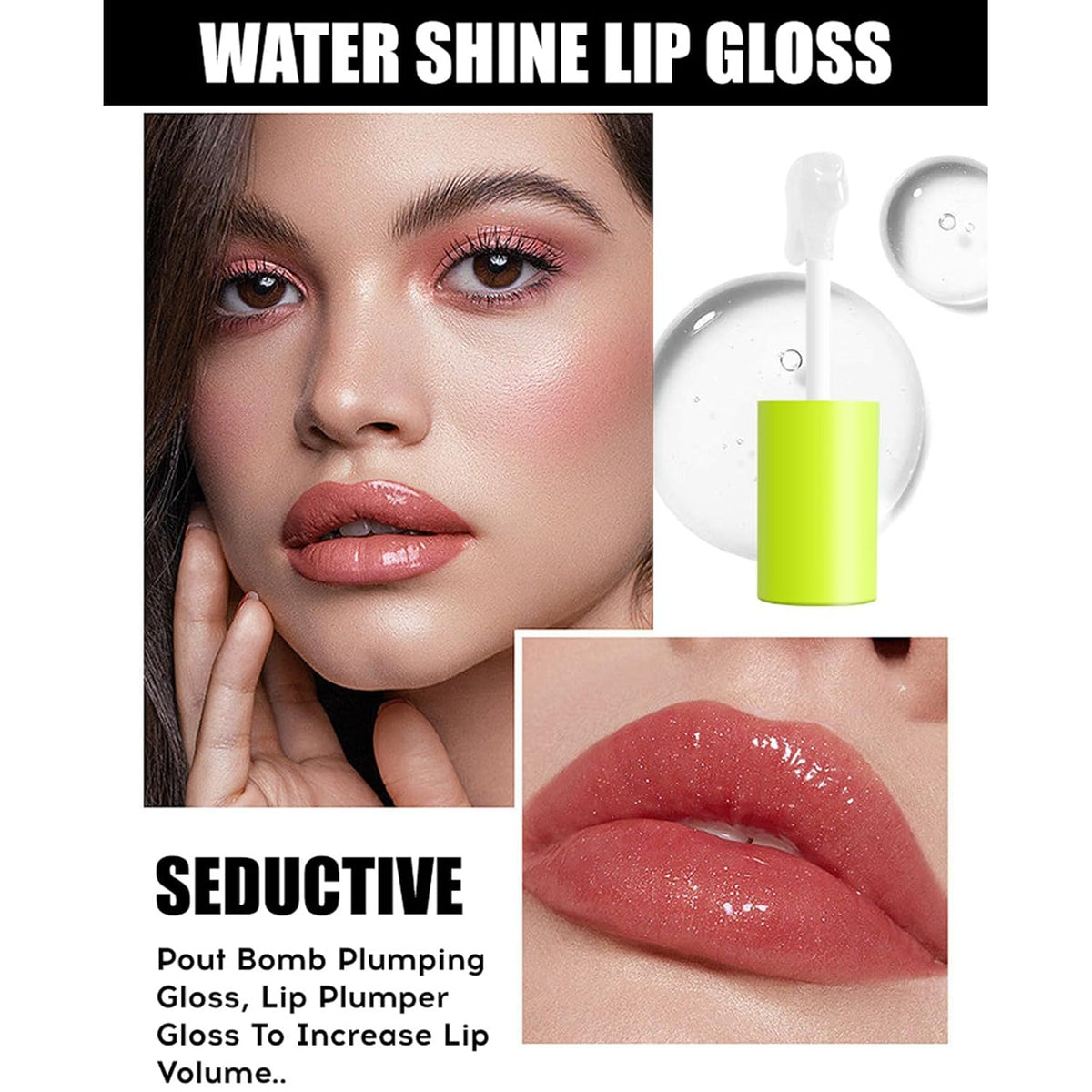 4-Piece Volumizing & High-Shine Lip Glaze Set — Moisturizing & Glossy Lip Oil
