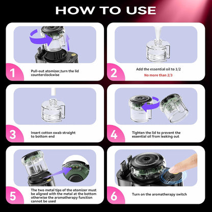 Newly Upgraded Retractable Car Charger with Aromatherapy and Starlight, 5 in 1 USB C Car Charger Adapter