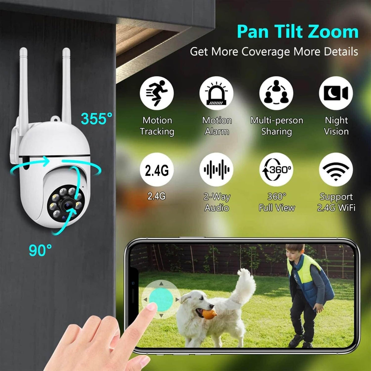 3MP Wired-Wireless Wi-Fi Home Surveillance Camera