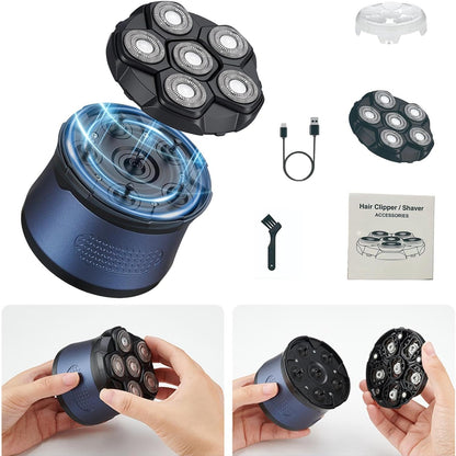 New Bald Head Shaver LED Display Waterproof Rechargeable Long Battery