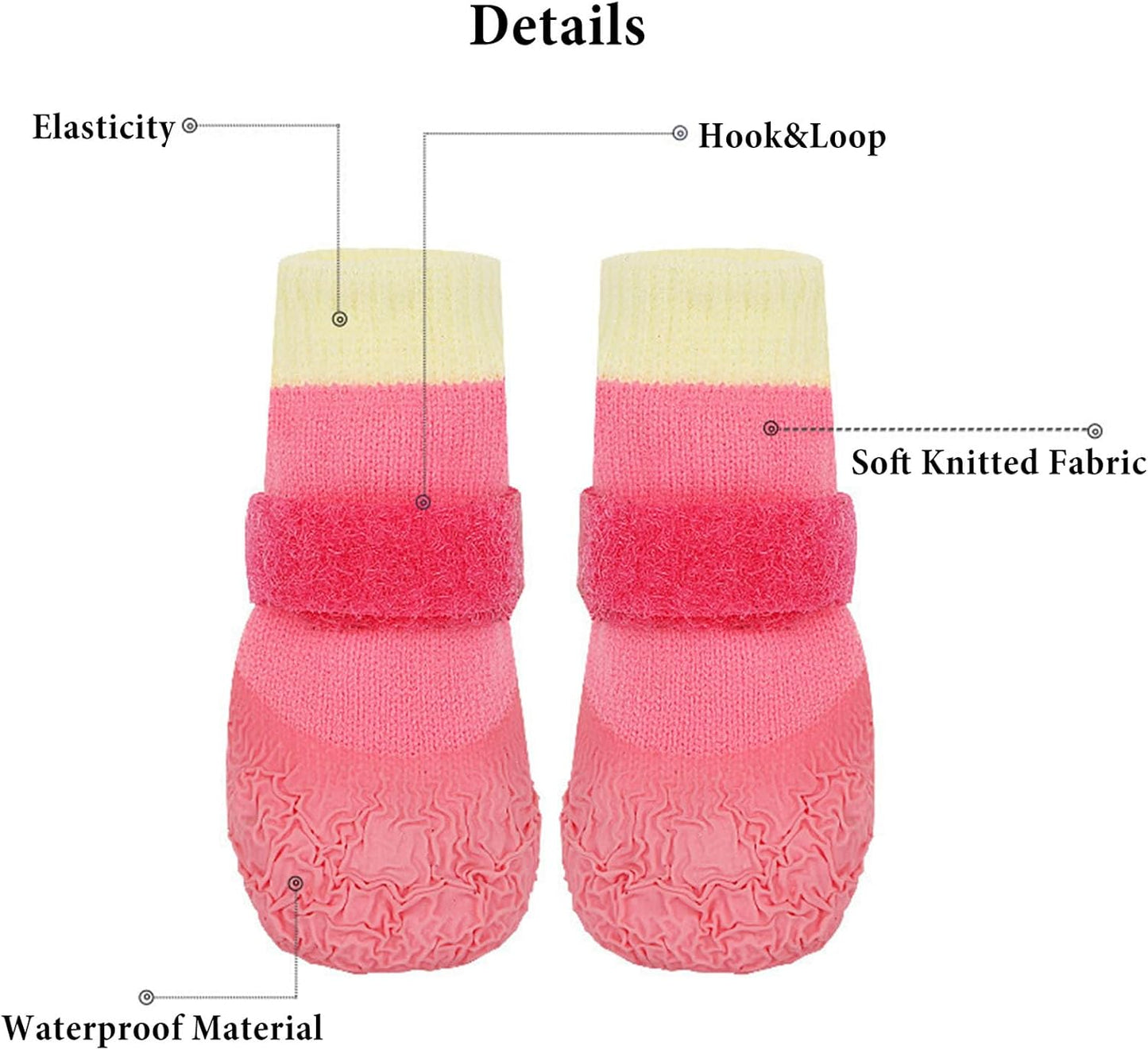 4PCS Dog Shoes Hot Pavement Summer with Soft Anti-Slip Rubber Sole