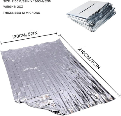 4 Pack Emergency Foil Blanket Survival Thermal Mylar Reflective Blankets