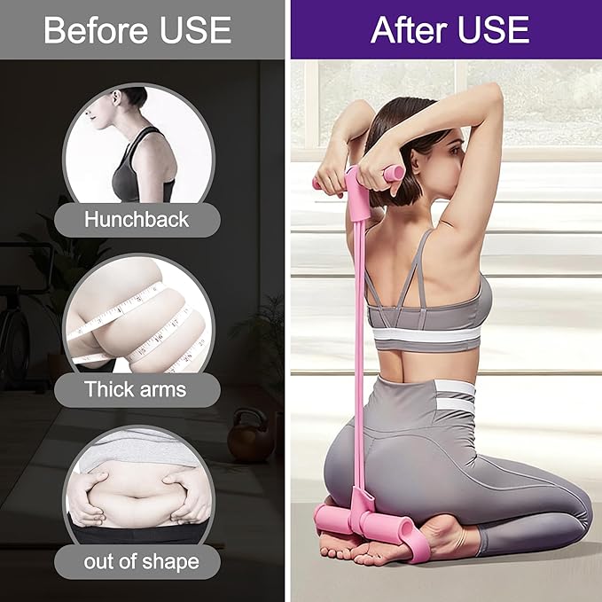 Yoga Puller Exercise Resistance Bands Set Portable Puller Sit-ups Fitness