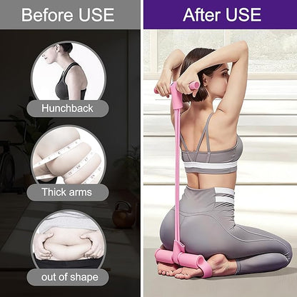 Yoga Puller Exercise Resistance Bands Set Portable Puller Sit-ups Fitness