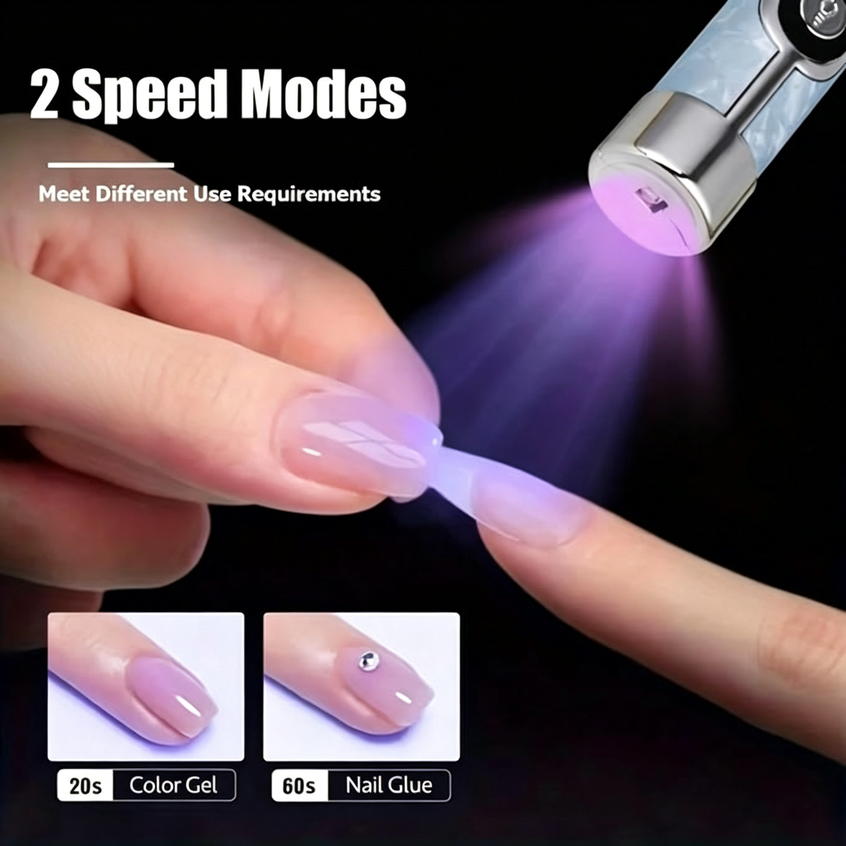 3 in 1 Electric Nail Drill Machine, USB C Rechargeable Nail File, LCD Display, UV Light, Adjustable Speeds
