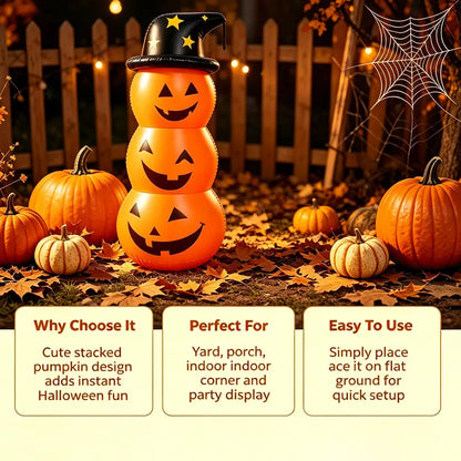 4.43ft Halloween Inflatable Pumpkin Waterproof Outdoor Decor for Parties, Gardens, Patios
