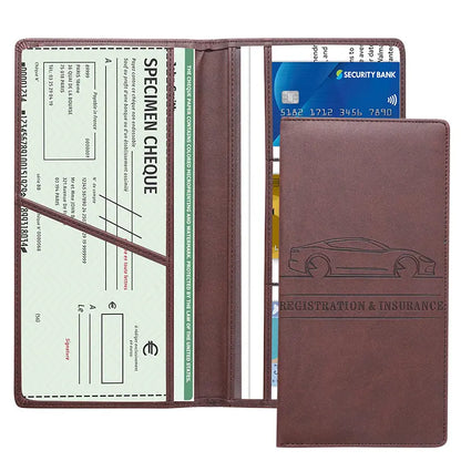 Car Registration & Insurance Card Holder, Magnetic Closure Vehicle Wallet