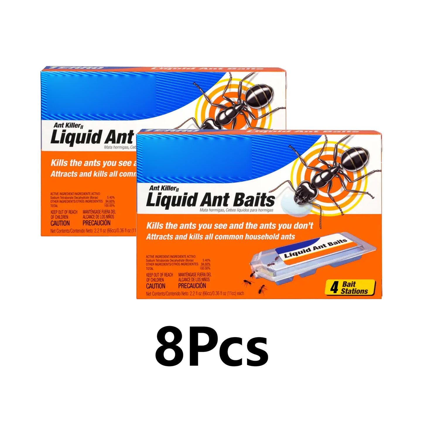 Ant Killer Bait Stations- Liquid Bait 8 Count Stations for Effective Indoor Ant Control