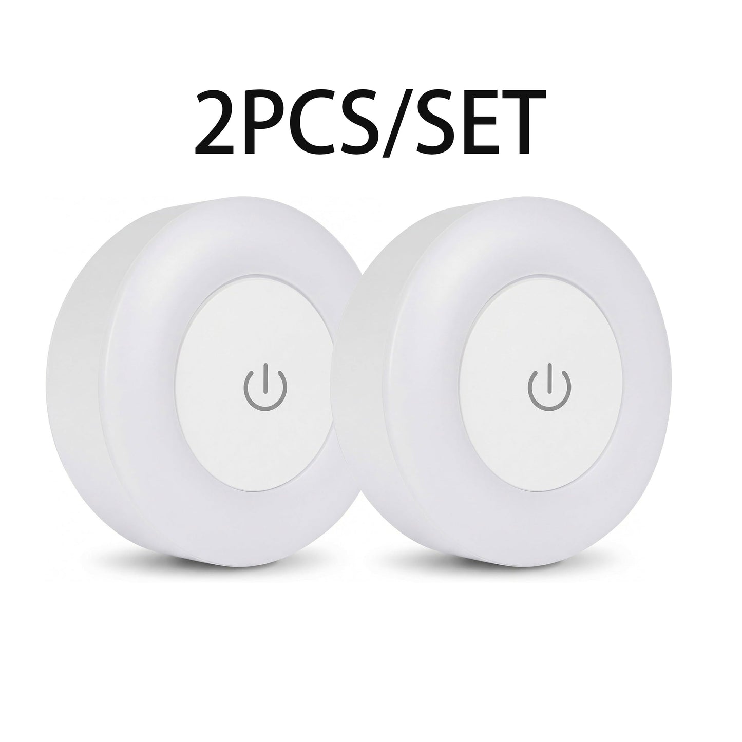 2PCS Night Light Bright LED Lamp, 3 Colors Dimmable Rechargeable Wireless Stick