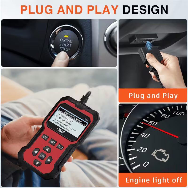 Advanced OBD II Scanner Car Engine Fault Code Reader CAN Diagnostic Scan Tool