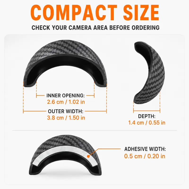 4Pcs Car Rear‑View Camera Rain Shield, Soft PVC Sun Shade Cover