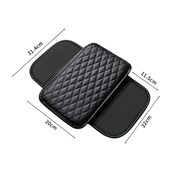 Multifunctional Car Armrest Box Cushion with Built-in Storage Bag