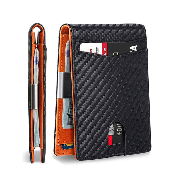 Genuine Leather Wallet for Men 12 Card Slim Mens Wallets Bifold RFID Blocking