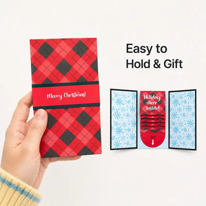 4Pcs Handmade Waterfall Interactive Tab Greeting Card