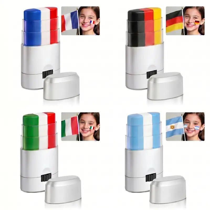 2PCS Baseball Face Paint & Portable Waterproof Face & Body Paint Stick