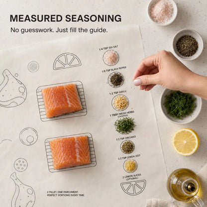 24pcs Recipe‐Printed Baking Paper Convenient Home Oven Cooking Sheet