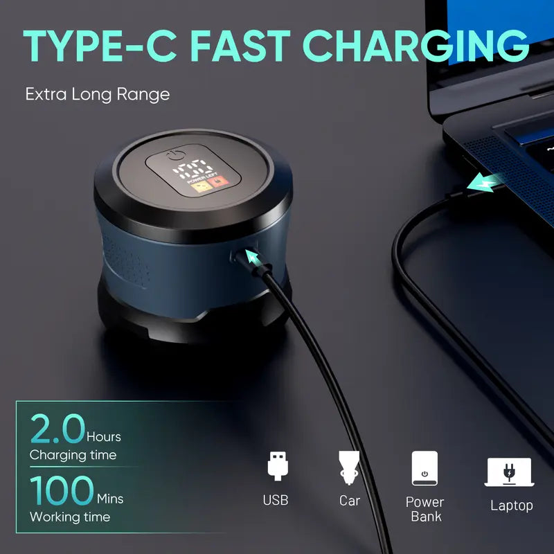 New Bald Head Shaver LED Display Waterproof Rechargeable Long Battery