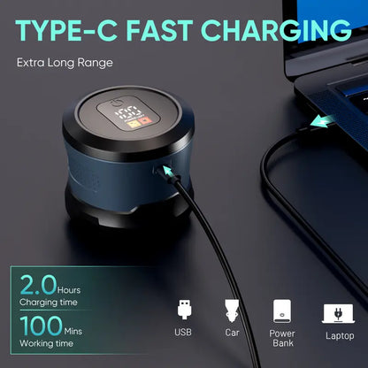 New Bald Head Shaver LED Display Waterproof Rechargeable Long Battery