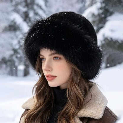 Women's Teddy Sherpa Bucket Hat - Ultra Soft Wide Brim Thermal Fisherman Cap