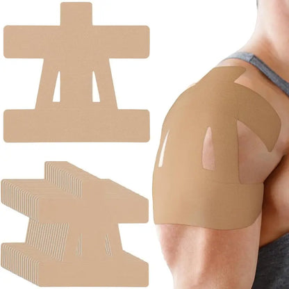 10Pcs Precut Cotton Elastic Kinesiology Strapping Tape for Adults