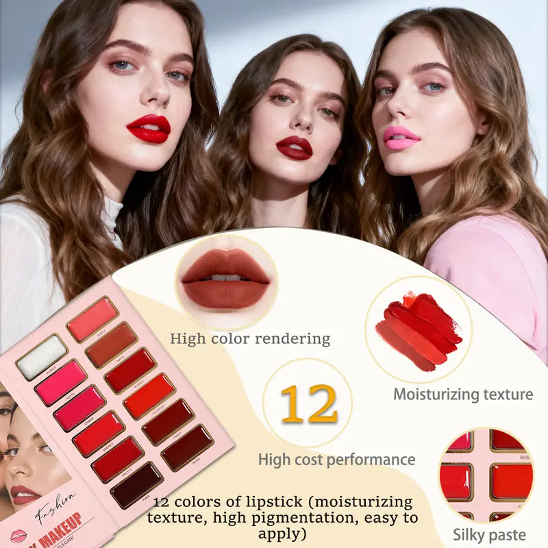Makeup Book Palette, 5-Layer Book-Style Foldable Makeup Gift Set, 55-Color Eyeshadow Palette