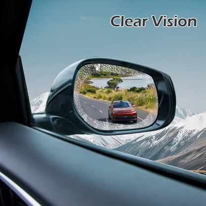 4 Counts Car Rearview Mirror Film, Anti Fog Glare Rainproof Waterproof Protective Sticker