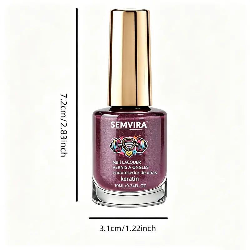 2PCS Glossy Grape Purple Nail Polish with Strengthening Formula Quick Dry