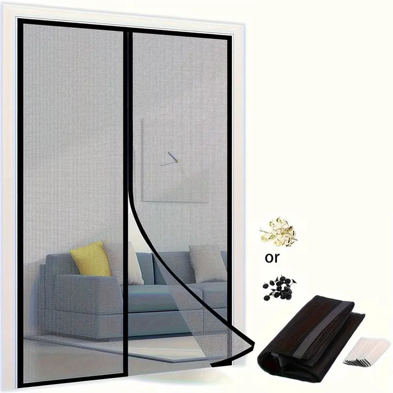 Magnetic Screen Door – Automatic Close, Keeps Bugs Out, Pet & Kid Friendly