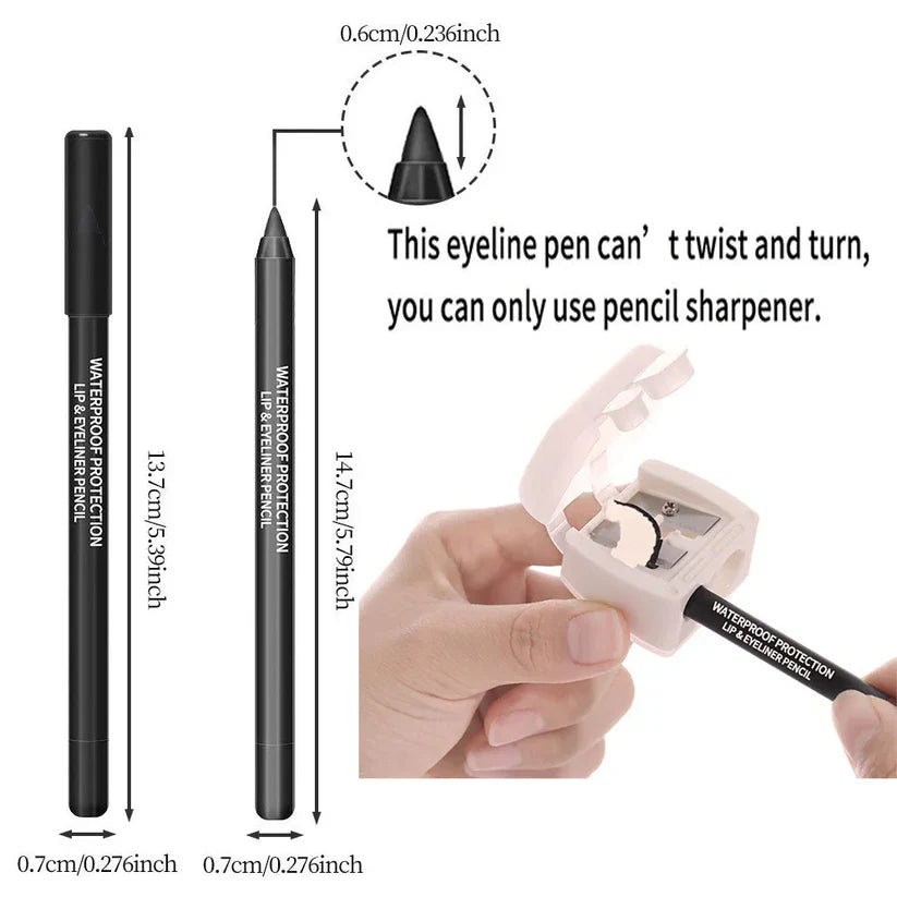 12Pcs/Set Multi-Function Matte & Metallic Glitter Eyeliner
