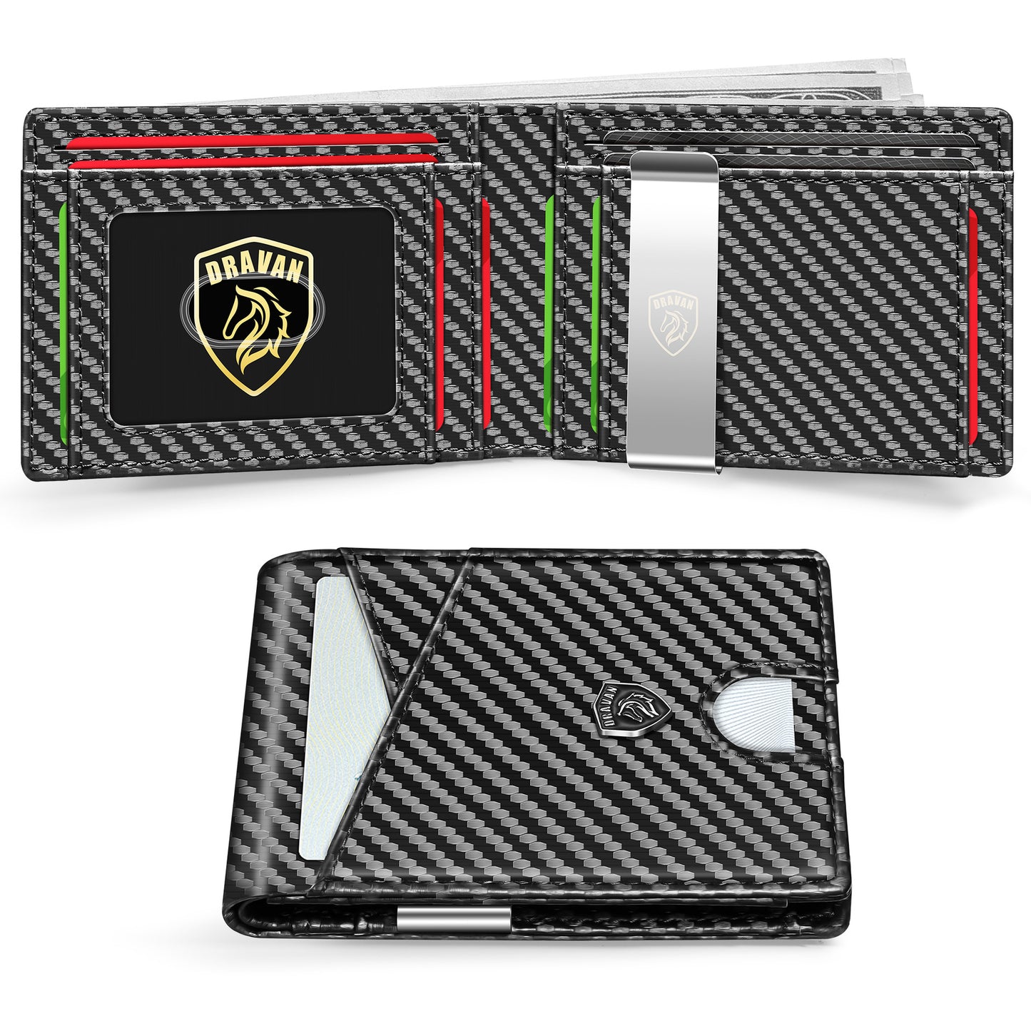 Father's Day Gifts, Men's Minimalist Carbon Fiber Card Holder