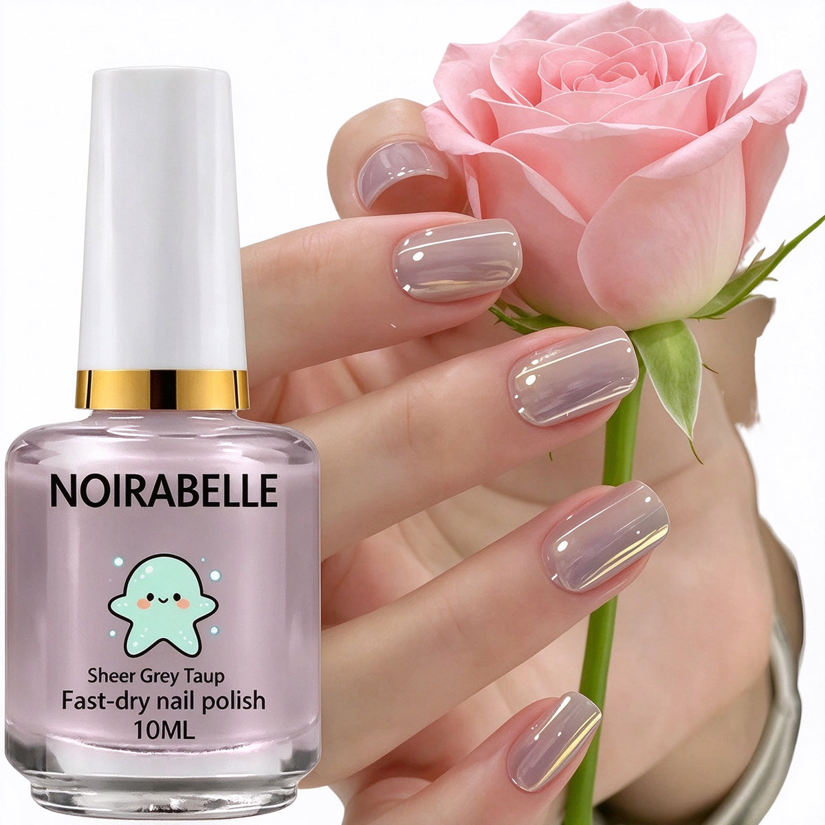 2Pcs Lilac-Pink Mirror-Effect Nail Polish - Natural Drying, Natural Nail Strengthening, Ideal for Everyday Use & Parties