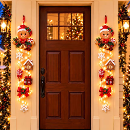 New Light‑Up Glowing Christmas Door Hanger - Festive Home Decor