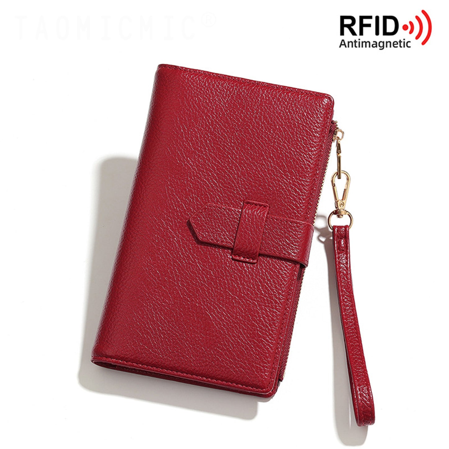 Family Passport Wallet RFID Blocking Large Capacity Credit Card Holder