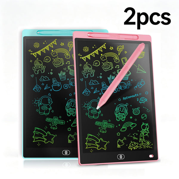 2Pcs LCD Writing Tablet 8.5-Inch Colorful Doodle Board